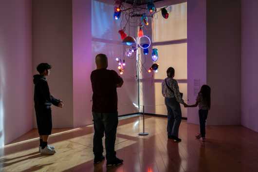 Photo of The Powers of Ten exhibition.