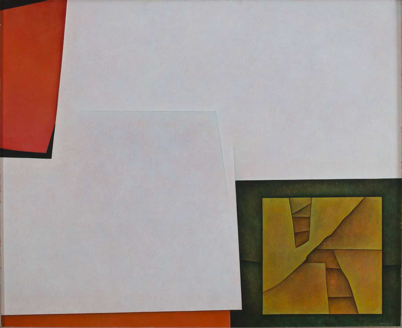 Gunther Gerzso, White Red Green (rojo y blanco)
