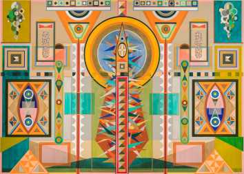 Thumbnail image for Abstract Futures Tarot Garden: A Magical Feast by Hilma's Ghost.