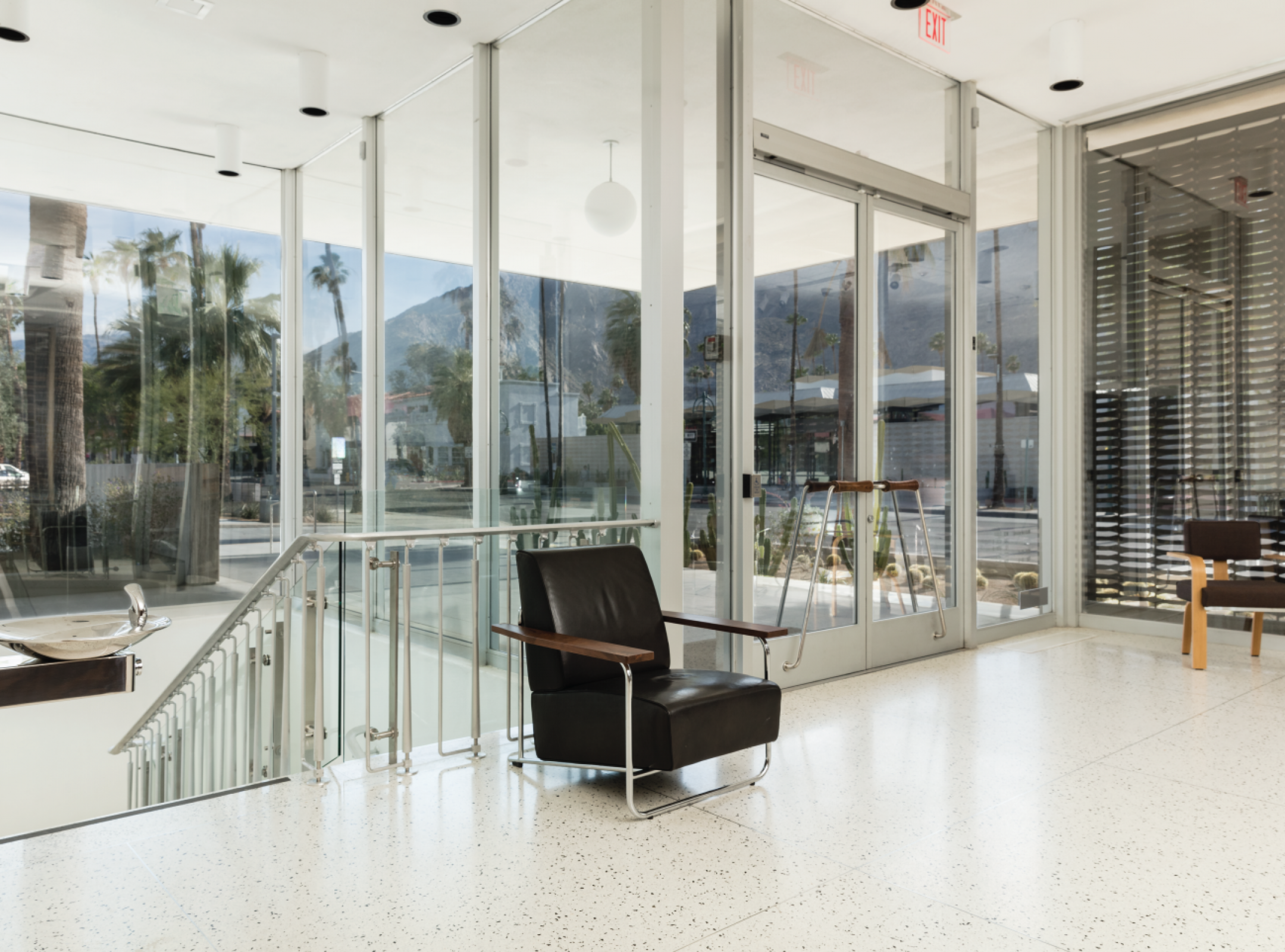 architecture and design center entrance from inside the building