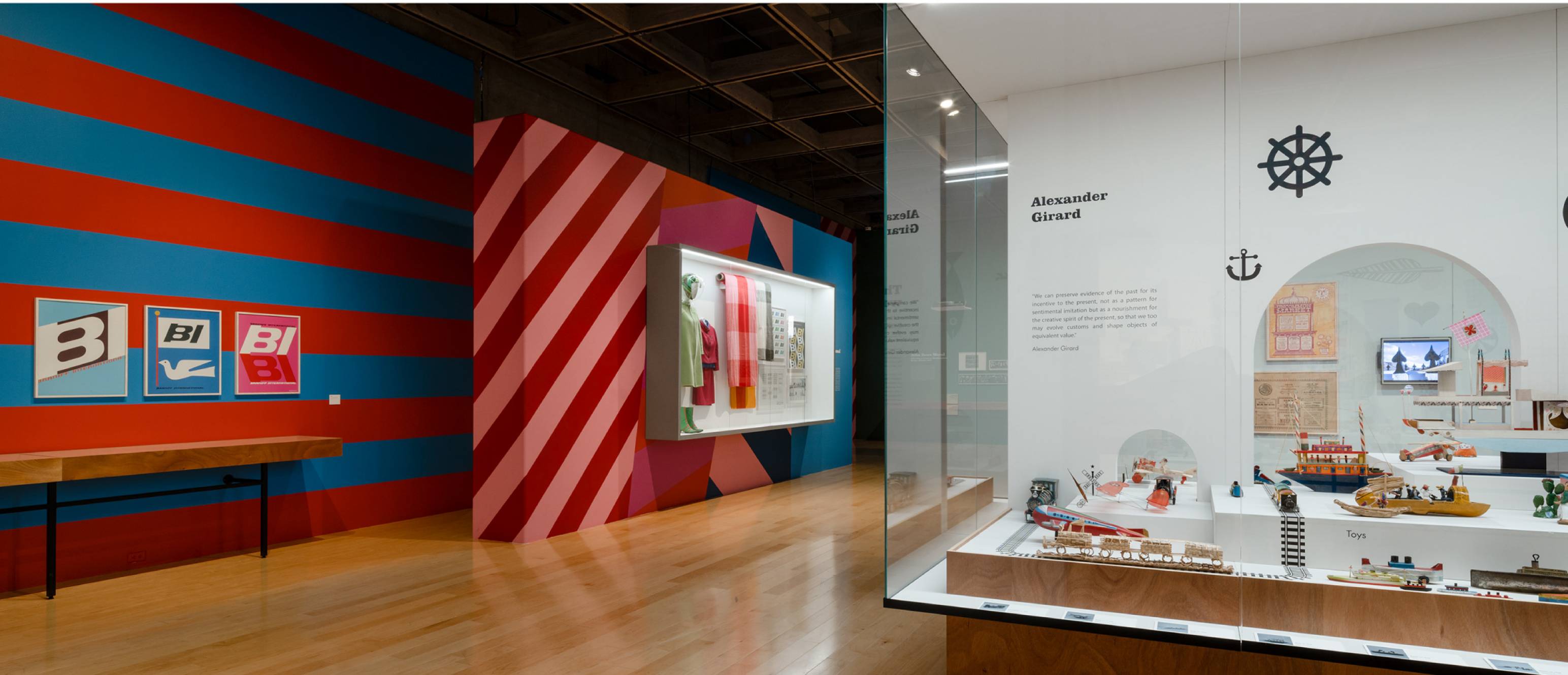 Alexander Girard exhibition, Braniff designs and Folk art collection