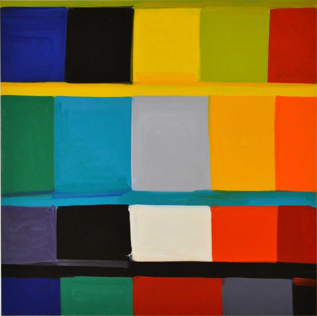 Stanley White, Blue Meets Yellow, 2011, Painting