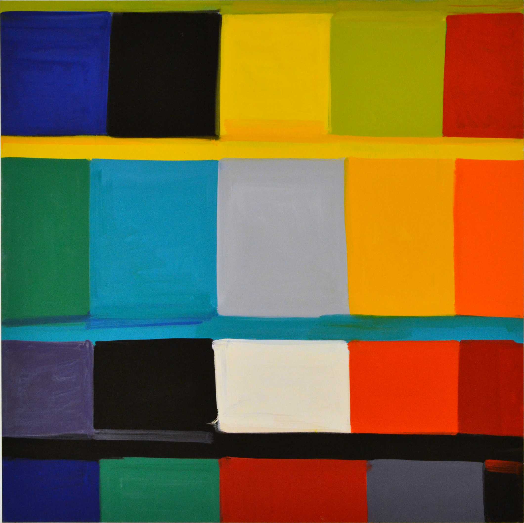 Stanley White, Blue Meets Yellow, 2011, Painting