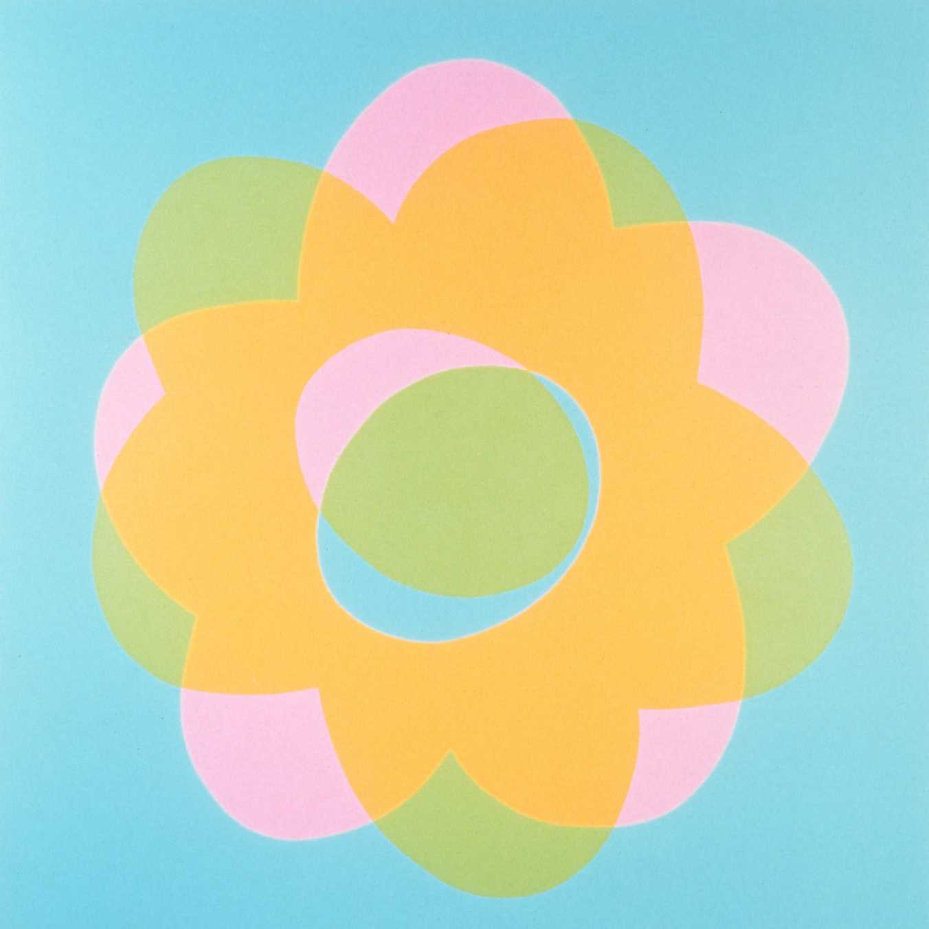 Jim Isermann, Untitled (Flower painting) (1385), 1985, enamel paint on panel, 48 x 48 x 2 in., Collection of the Artist.