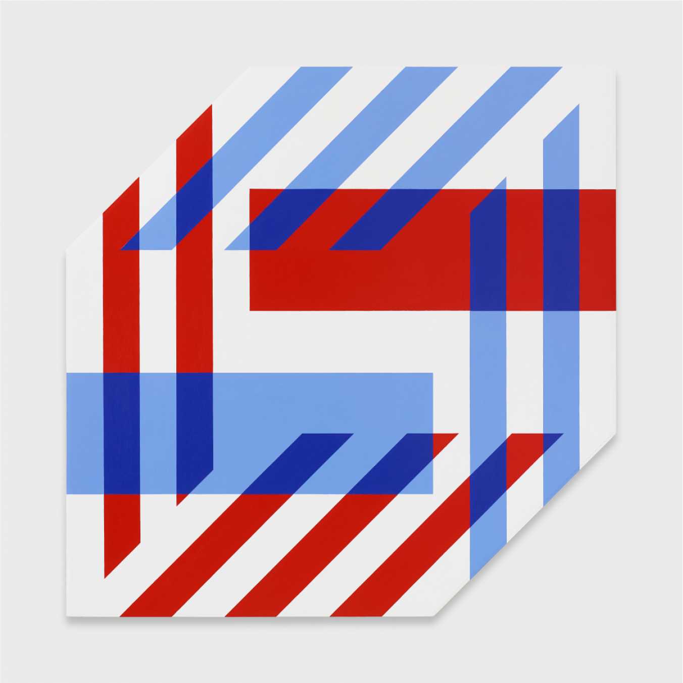 Jim Isermann, Untitled (3, 5, 7, in), 2018, acrylic on canvas over aluminum, 48 x 48 x 2 in., Collection of the Artist.