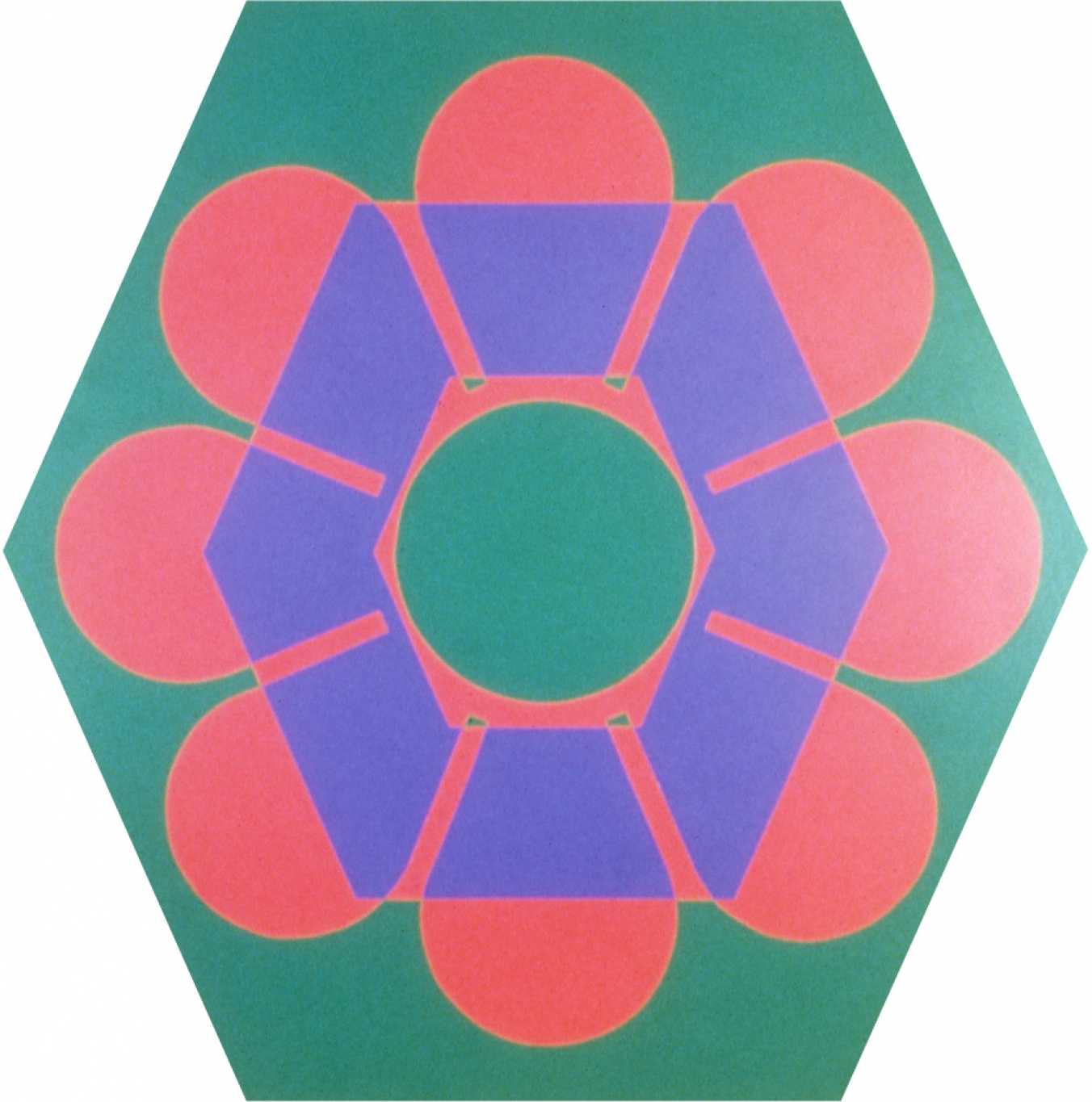 Jim Isermann, Untitled (Flower painting) (0586), 1986, enamel paint on panel, 48 x 48 x 2 in., Collection of the Artist.