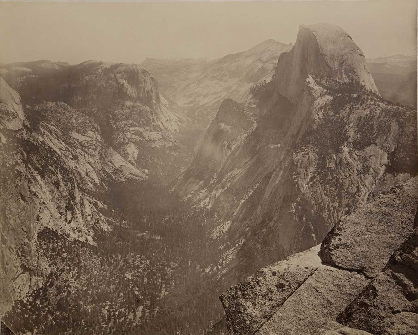 Carleton Watkins, Yosemite Valley, Half Dome from Glacier Point