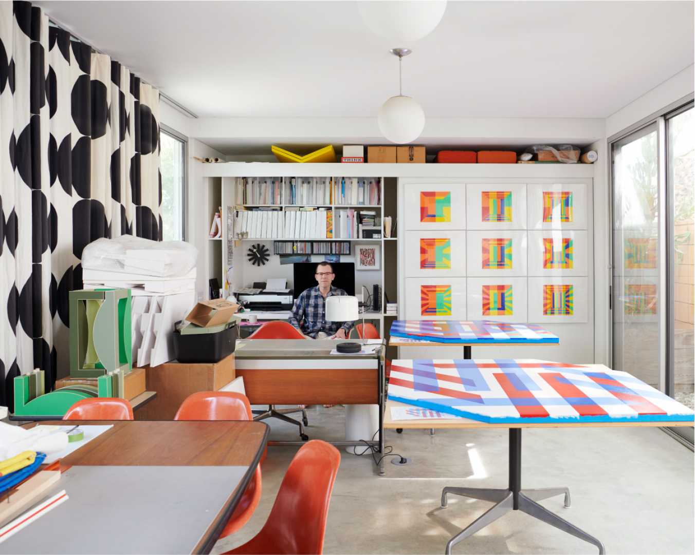Jim Isermann in his Palm Springs, Calif., studio, photograph by Jason Schmidt, 2018.