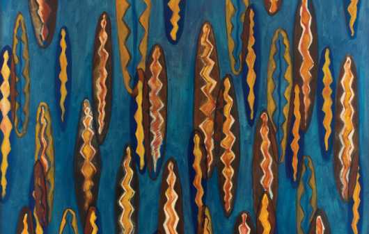 Photo of Gerald Clarke: Falling Rock exhibition.