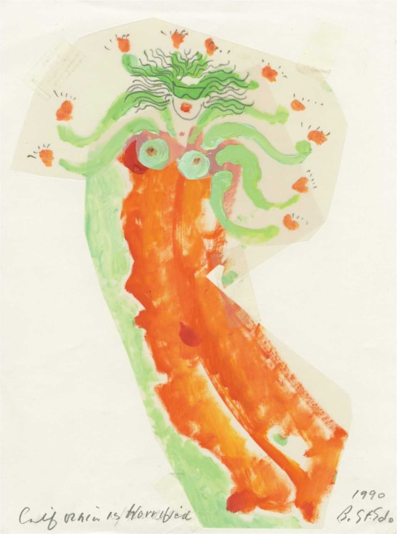 Gouache on vellum on paper